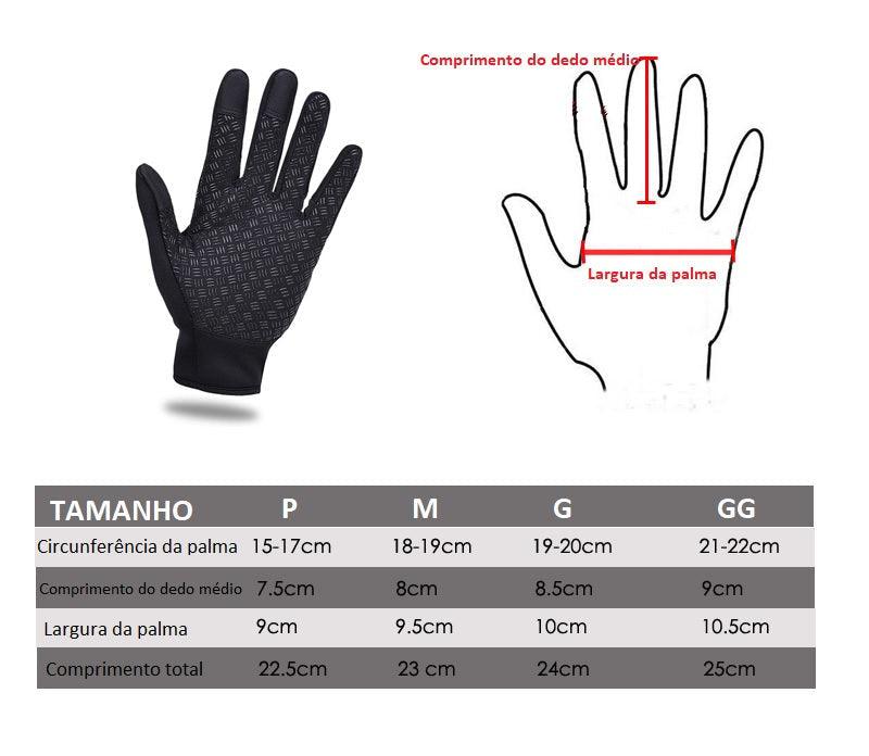 Luva térmica para ciclismo unissex sensível ao toque na tela do celular Shop MultMarcas