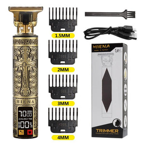 Máquina de corte de cabelo e barba elétrica USB T9 recarregável Shop MultMarcas