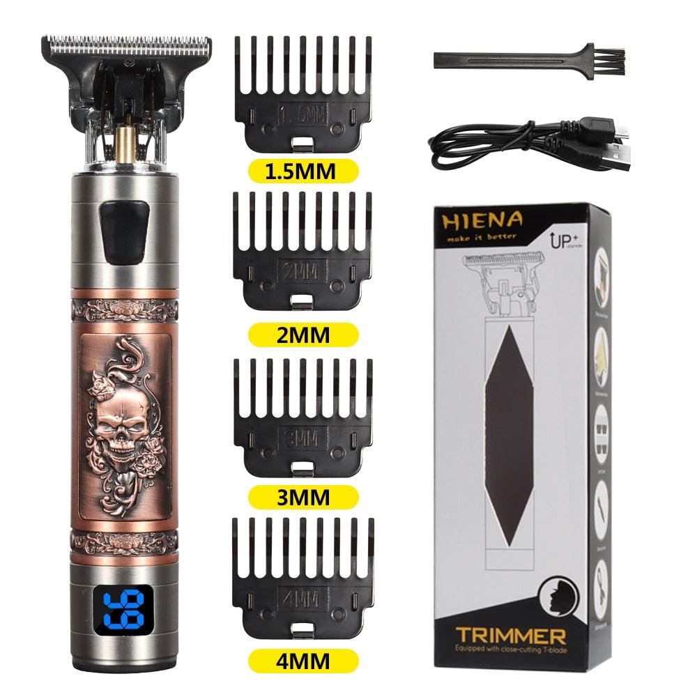 Máquina de corte de cabelo e barba elétrica USB T9 recarregável Shop MultMarcas