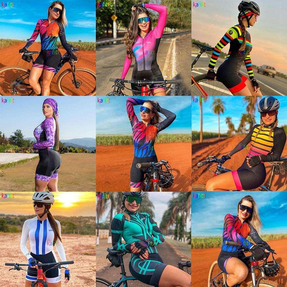 Macaquinho manga curta de Ciclismo para mulheres Shop MultMarcas