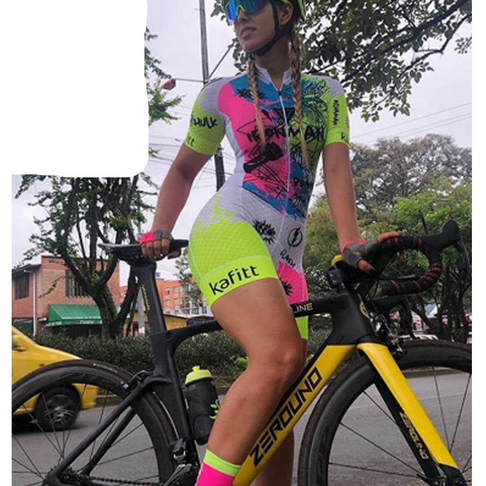 Macaquinho manga curta de Ciclismo para mulheres Shop MultMarcas