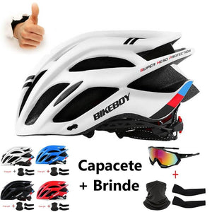 Capacete de ciclismo BIKEBOY Com Brinde Óculos, Balaclava ou Bolsa Shop MultMarcas