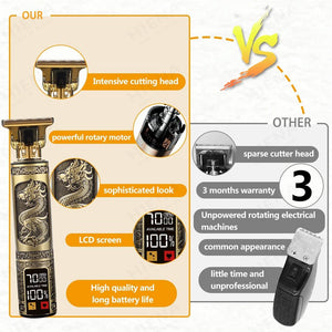 Máquina de corte de cabelo e barba elétrica USB T9 recarregável Shop MultMarcas