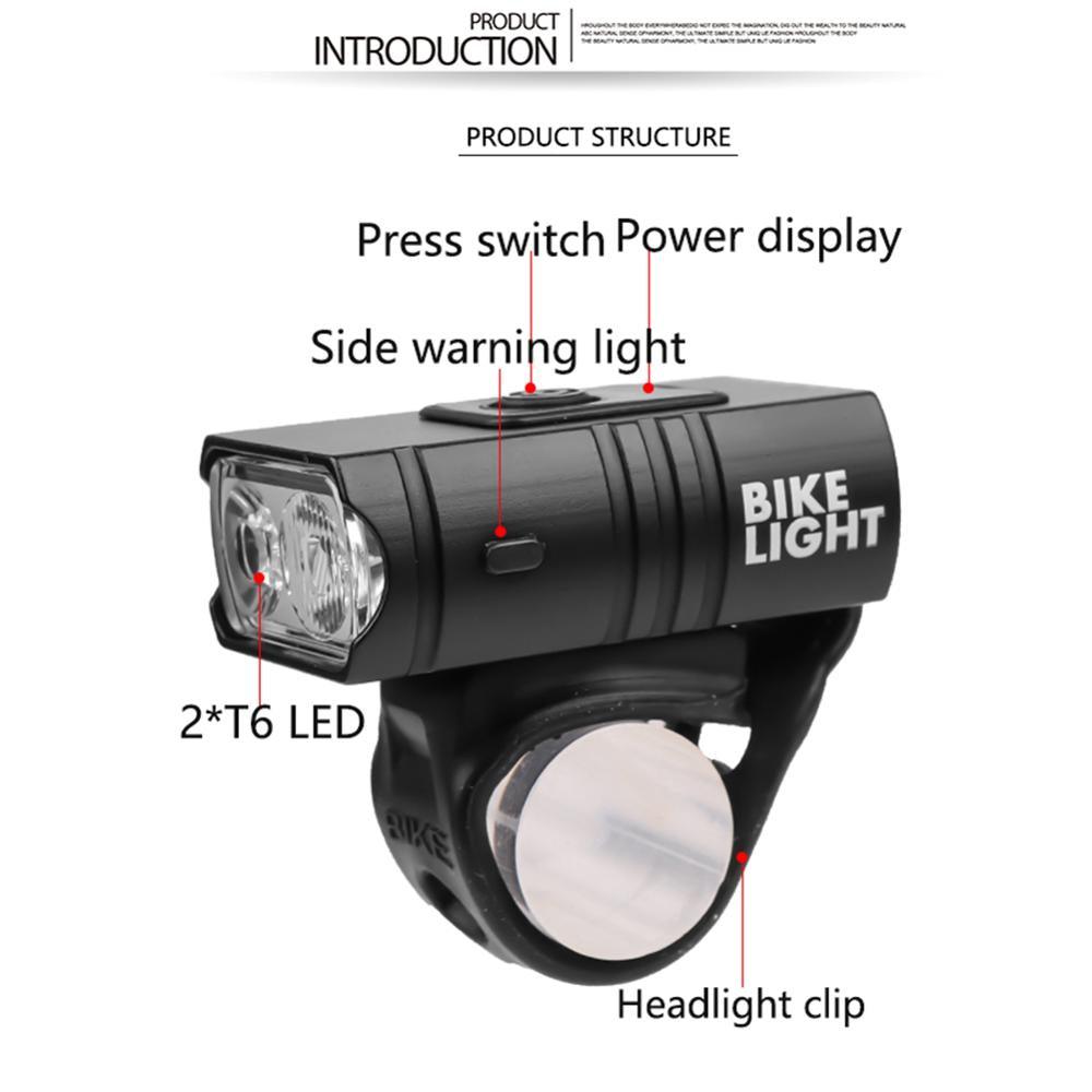 Lanterna T6 led luz da bicicleta 10w 800lm usb recarregável Shop MultMarcas
