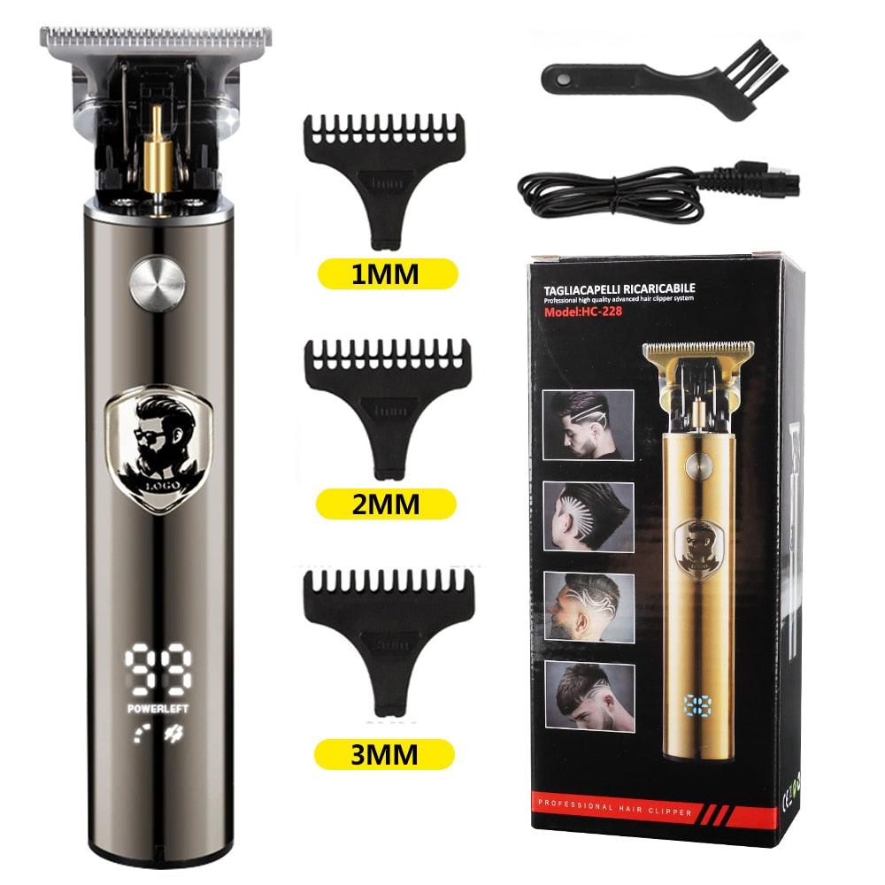 Máquina de corte de cabelo e barba elétrica USB T9 recarregável Shop MultMarcas