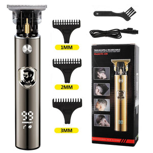Máquina de corte de cabelo e barba elétrica USB T9 recarregável Shop MultMarcas